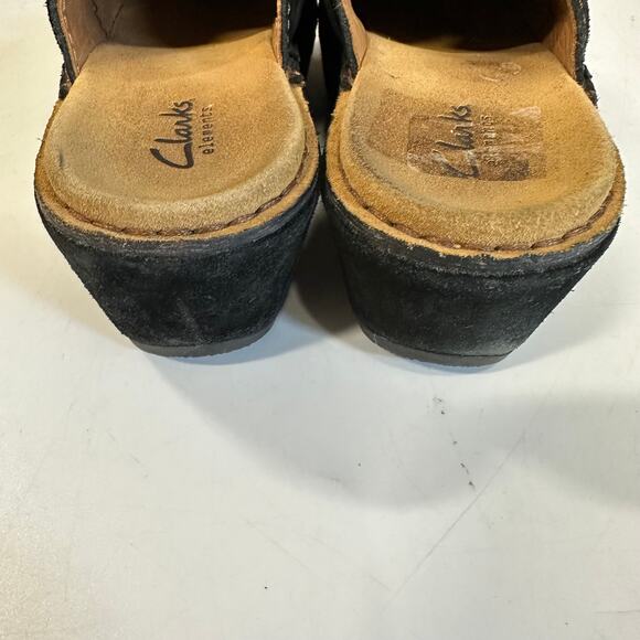 Clarks Women's Fisherman Suede Slip-on Mules size 7 Wedge - Picture 5 of 11